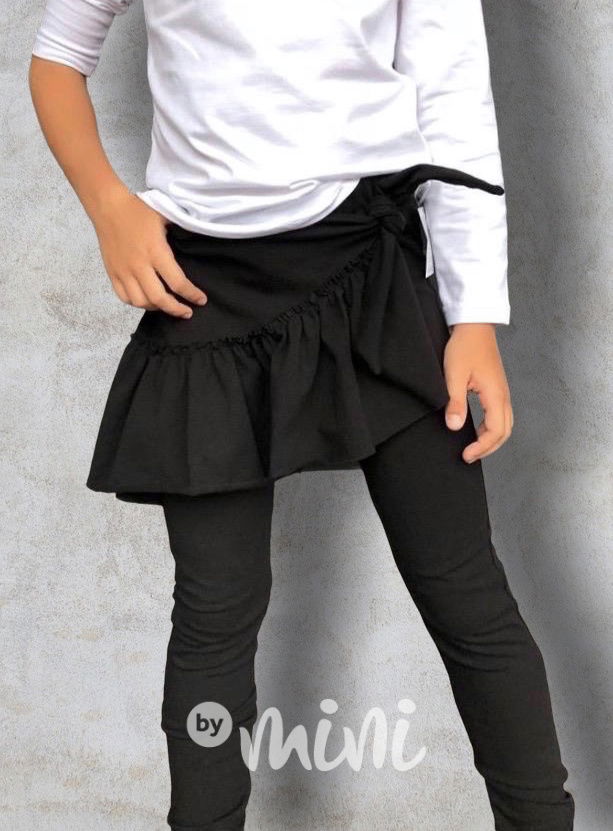 Černé dětské sukňolegíny 2v1 