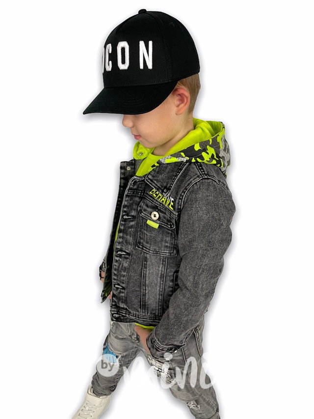 Jeans army hoodie bunda s kapucí