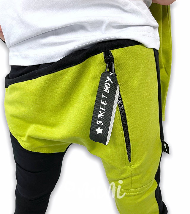 Street boy baggy tepláky black/lemon