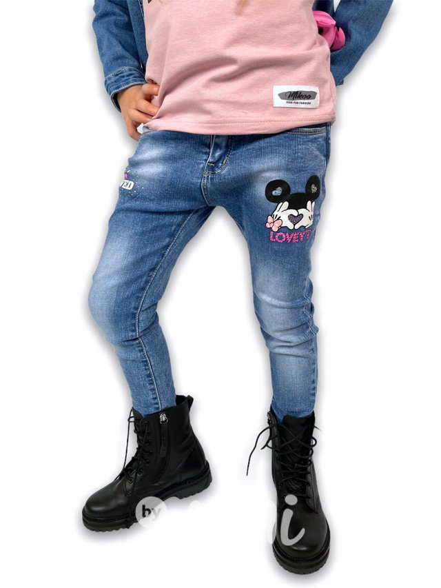 Dětské dívčí džíny strečové s Minnie