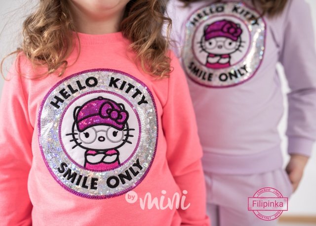 Hello Kitty souprava - neon pink