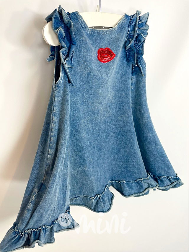 Soft jeans maxi točivé šaty