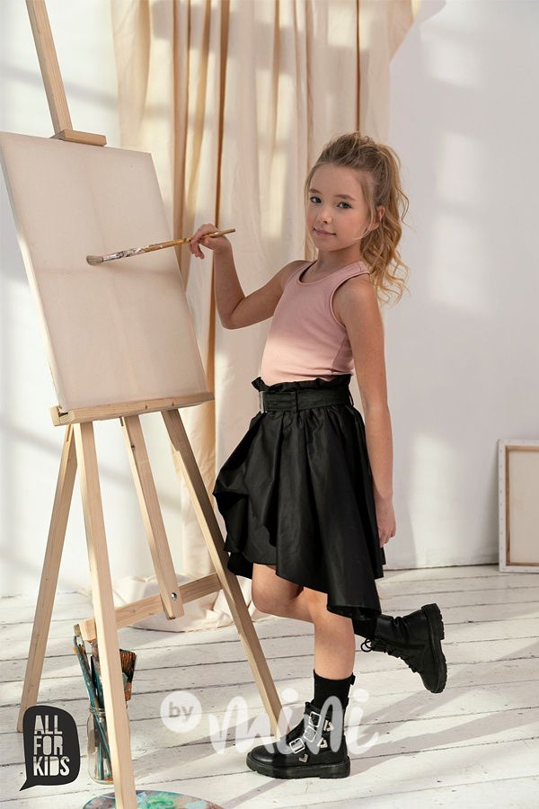 Maxi volume sukně s páskem černá *AFK*