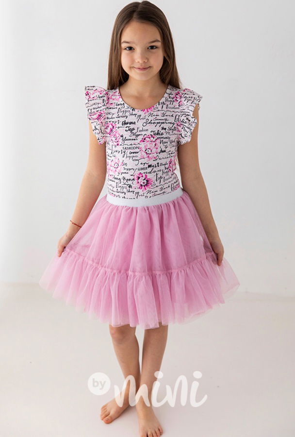 Candy pink maxi tutu sukně Lily Grey