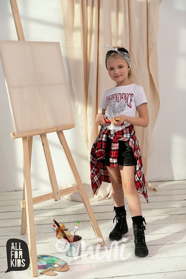 DĚTSKÁ FLAUŠOVÁ RED KARO KOŠILE 