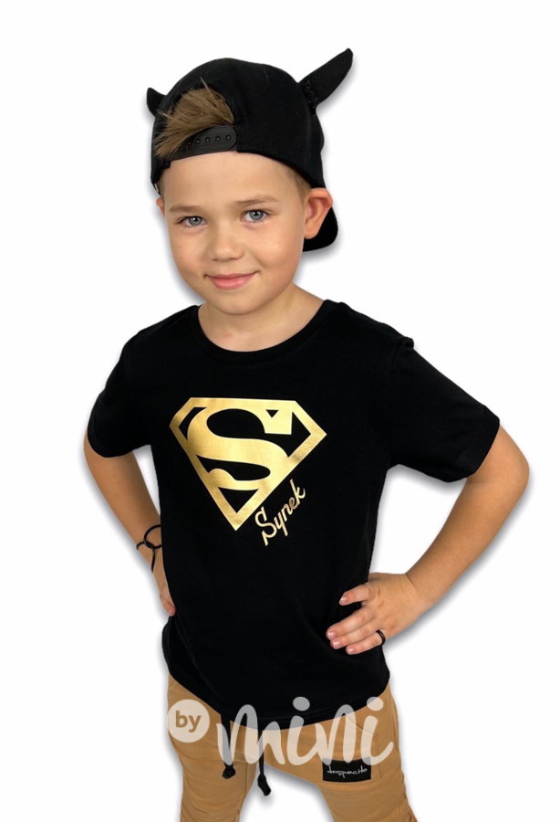Super Synek triko GOLD - černé
