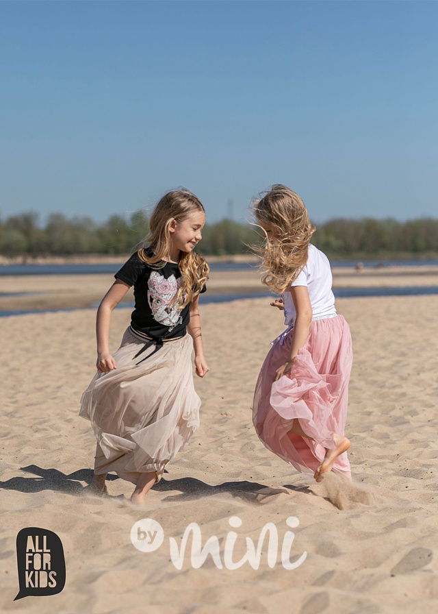 MIDI dlouhá tylová sukně - beige *AFK*