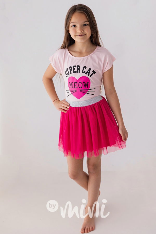 Amarantová tylová tutu sukně