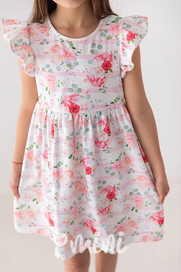Tea roses dívčí šaty Lily Grey