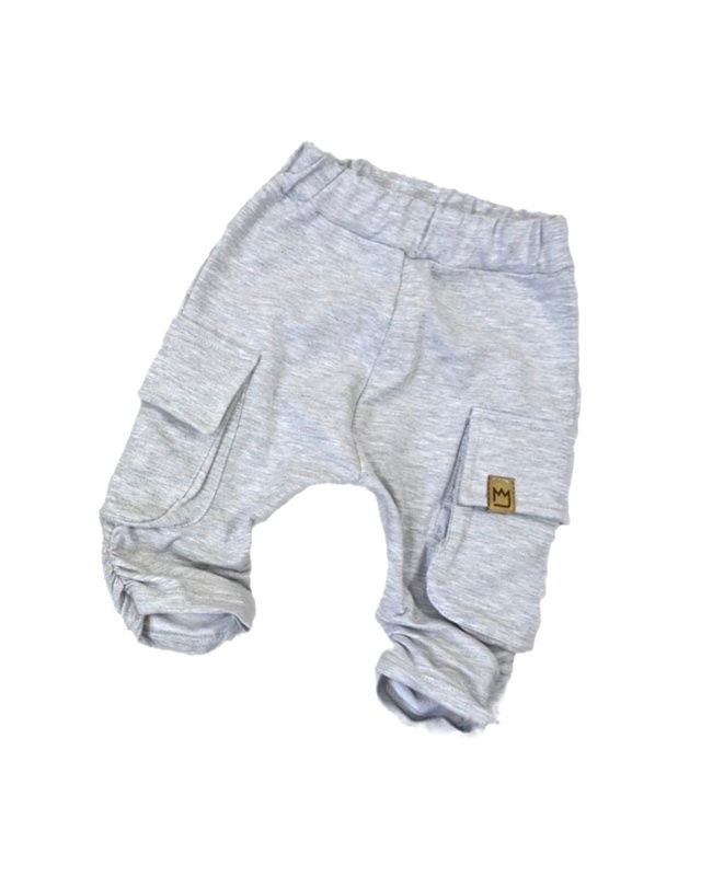 Šedé letní baggy kapsáče