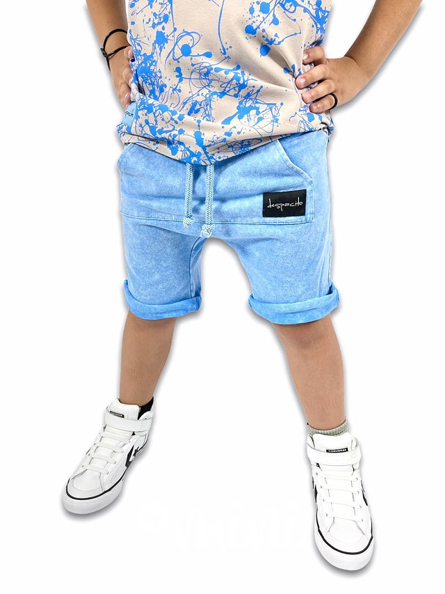Kraťasy DESPACITO acid wash blue