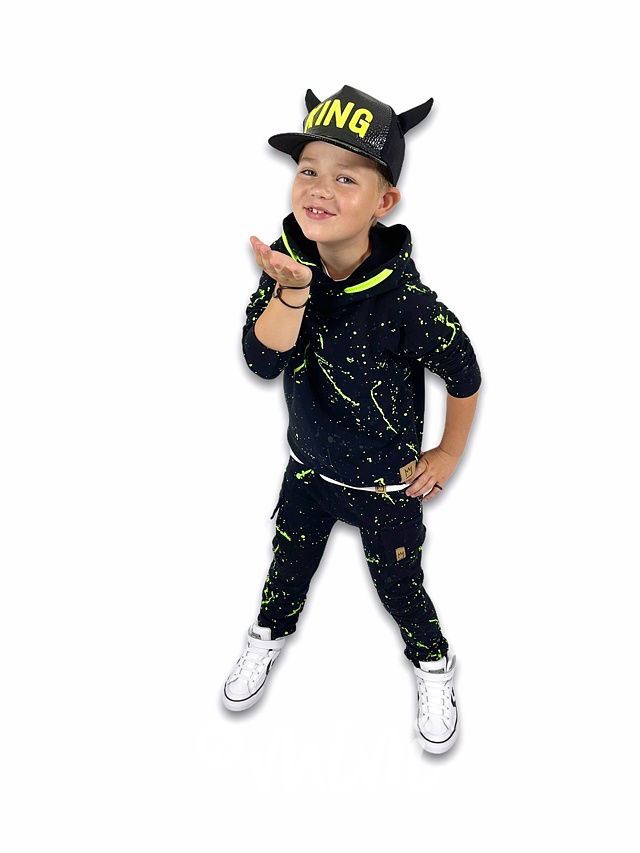 Splash black/neon mikina