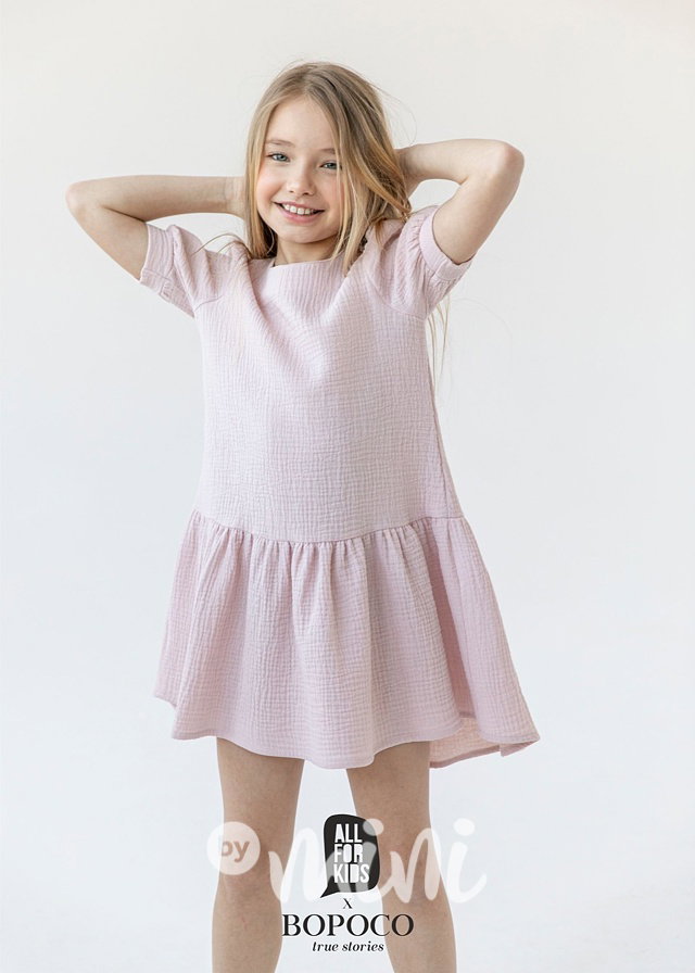 Mušelínové šaty pink