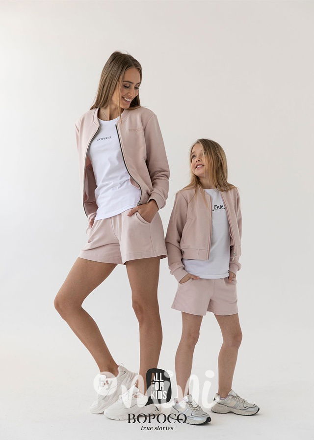 Růžová loungewear mikina