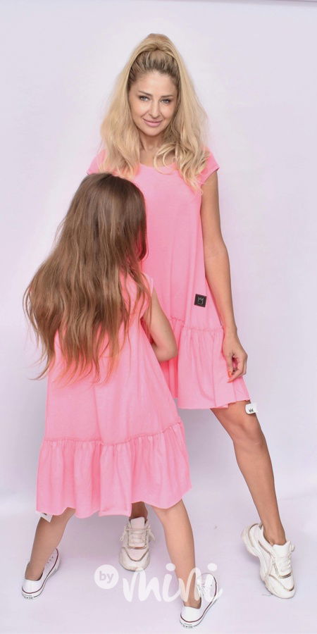 Neon pink oversize šaty *TOP*