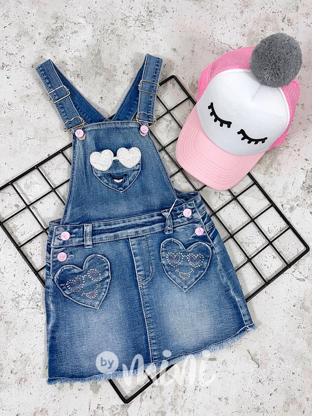 Jeans lacláčová zdobená sukně pink