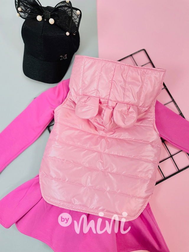 Prošívaná vesta - růžová