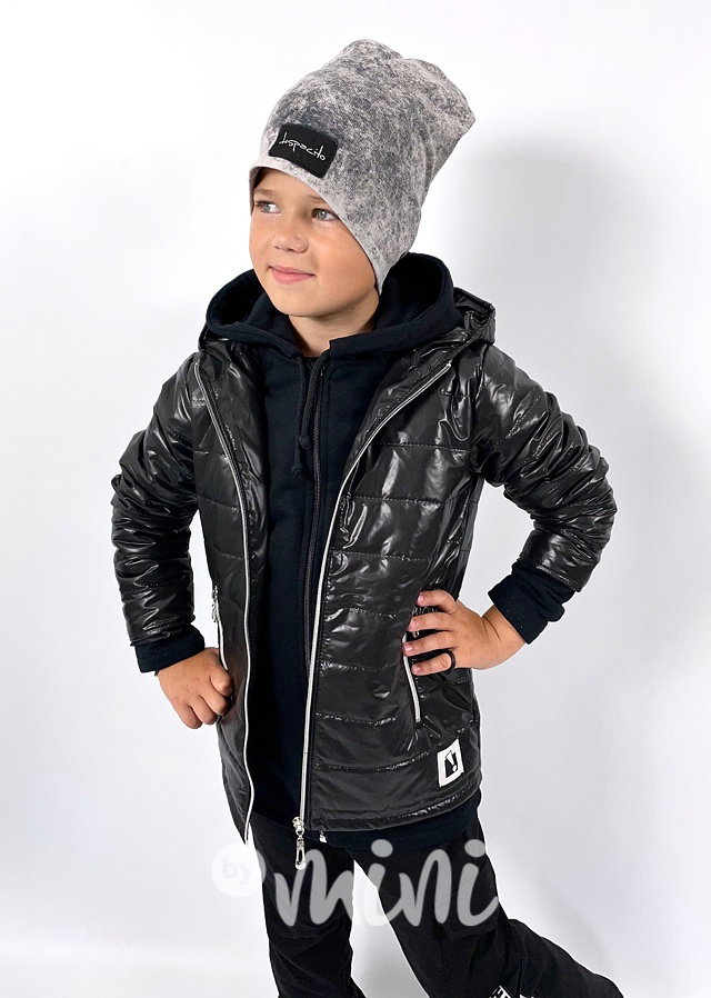Despacito acid wash grey dvojitá beanie čepice