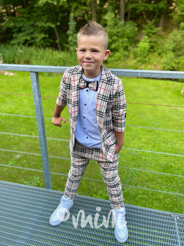 Chlapecké triko alá košile London style motýlek