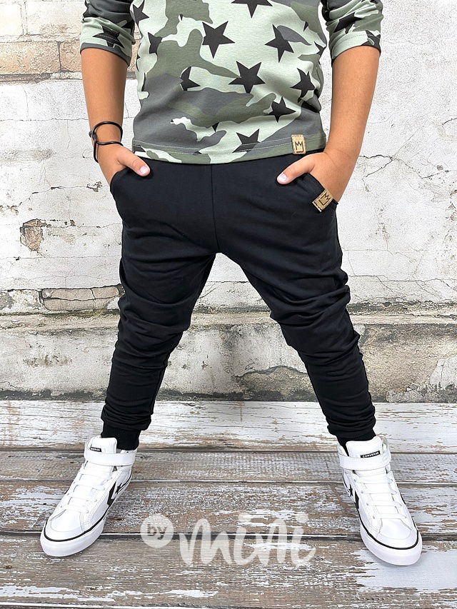 Černé chlapecké tepláky - BASIC