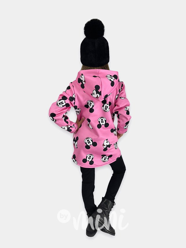 Mickey zateplená mikina růžová