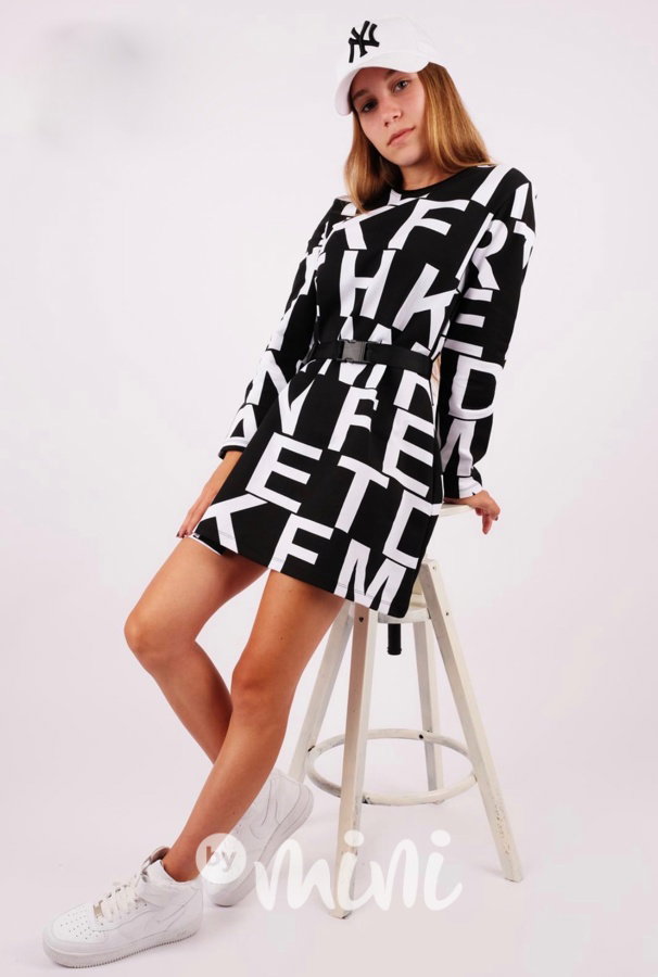 Letters dress s páskem