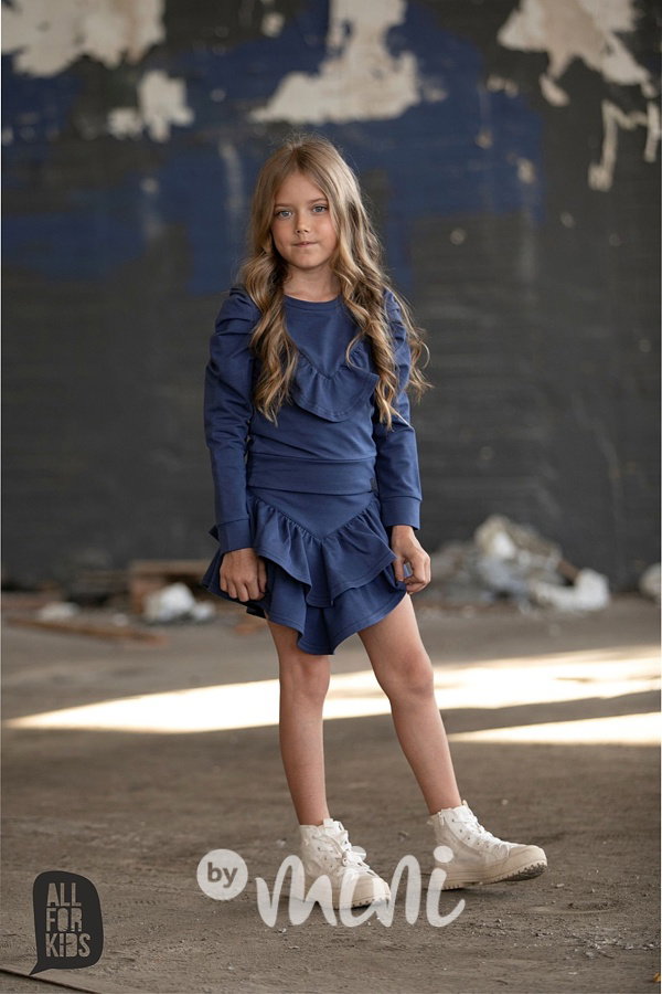 Frill mikina navy