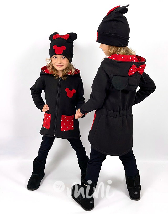 Minnie čepka s mašlí black/red