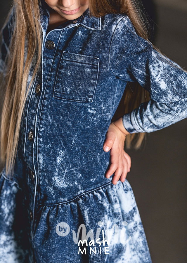 Jeans acid wash blue šaty *MashMnie*