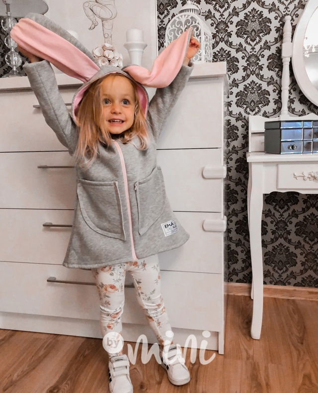 Bunny vyteplený mikčokabátek šedý