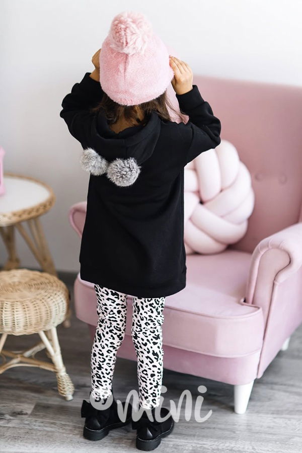 Leopard pink soft cotton legíny *Lily Grey*