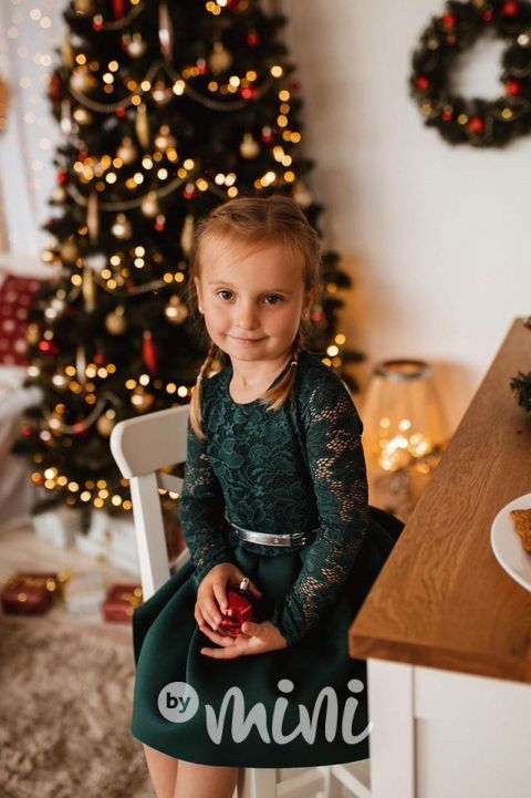 Luxury Smaragd dress - luxusní dívčí šaty