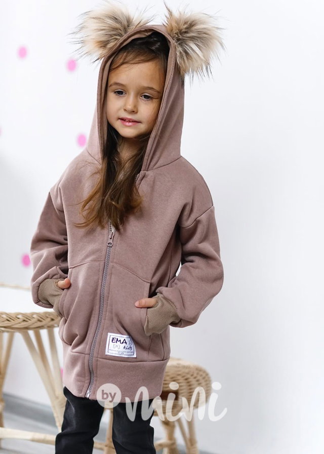 Teplá dlouhá mikina bambulky - honey