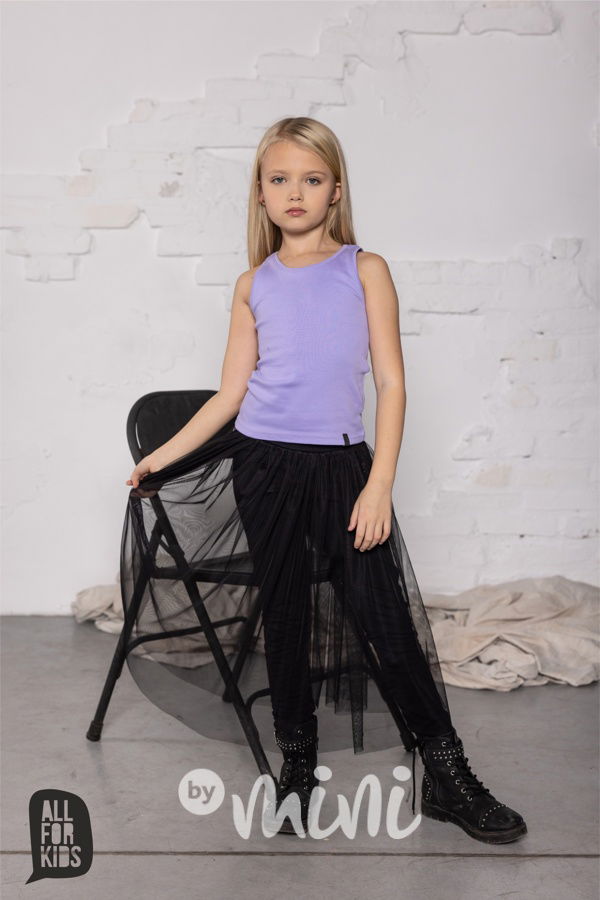 2v1 legíny + midi tylová sukně black