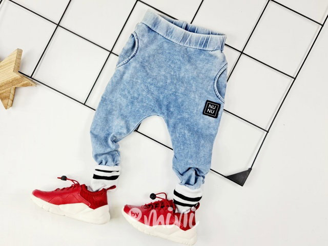 NUNU acid wash blue kalhoty alá jeans BASIC