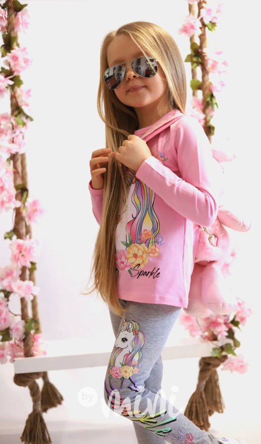 UNICORN set pink/grey