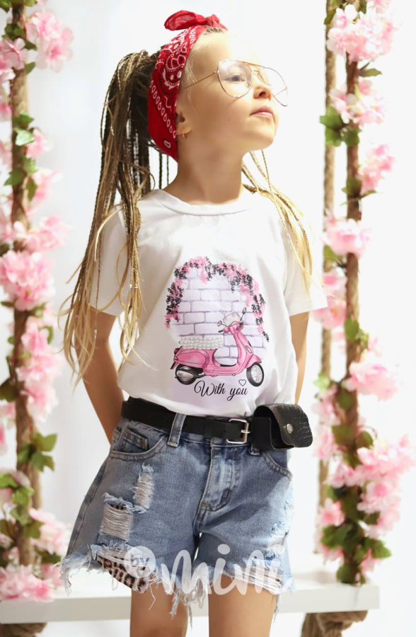 Pink vespa t-shirt