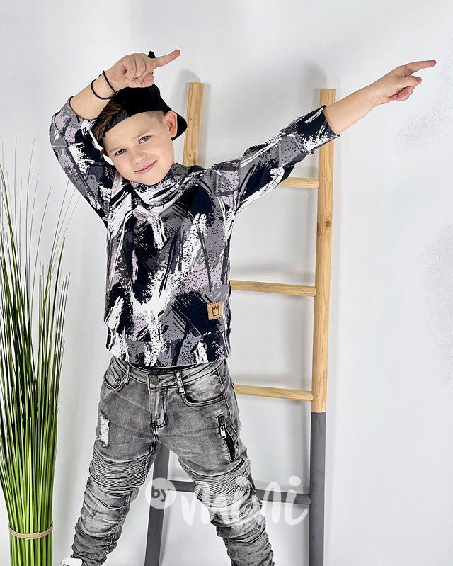 Biker jeans grey
