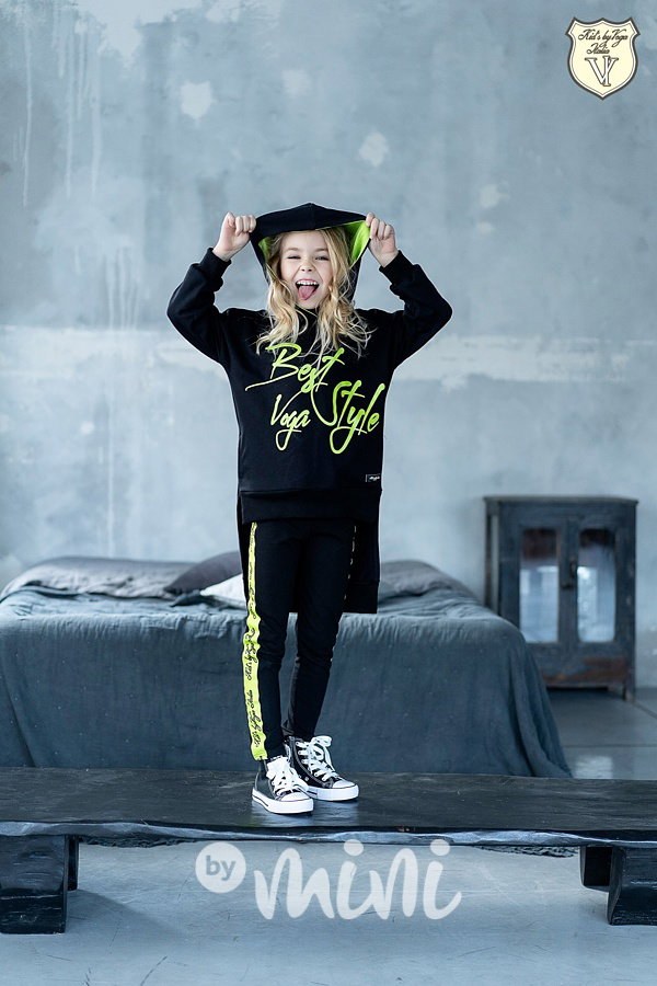 Voga stretch legíny black/neon