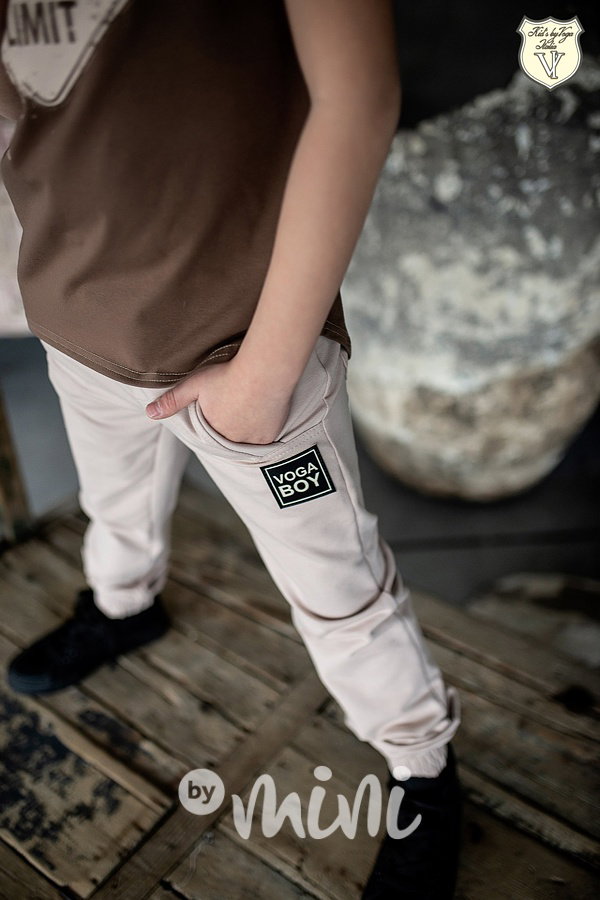Voga boy bavlněné kalhoty beige