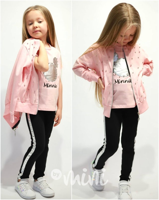 3-dílný Minnie set perličky pink
