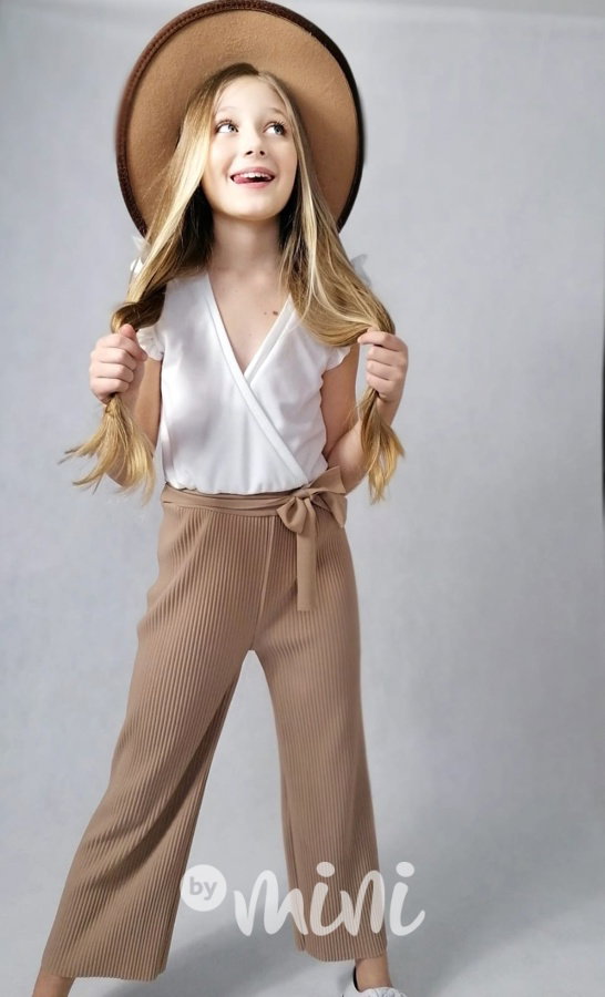 Glamour letní overal white/beige