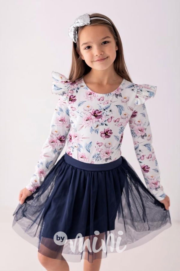 Royal blue tylová tutu sukně Lily Grey