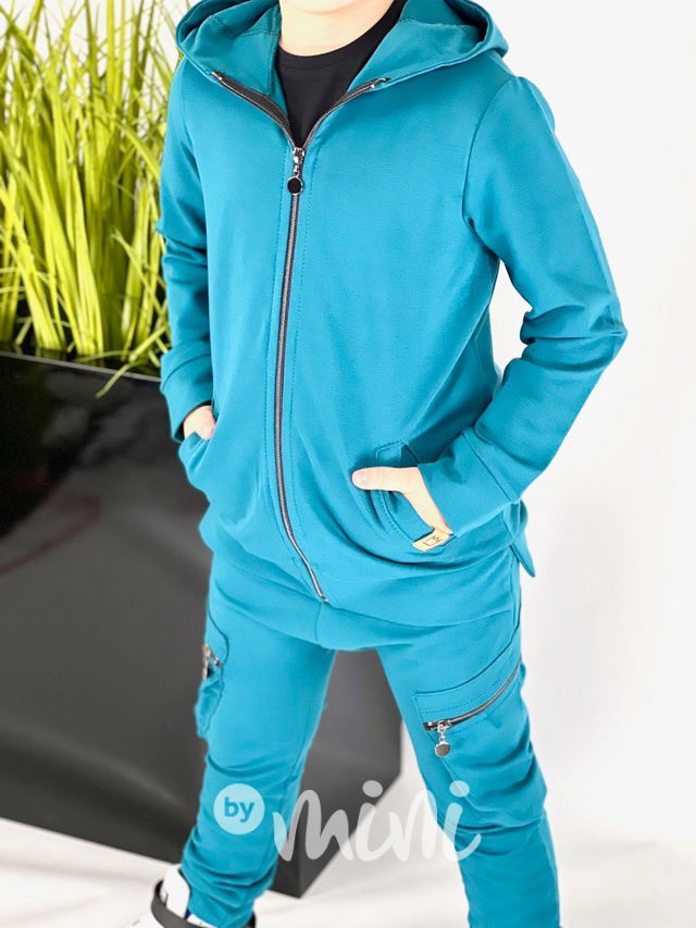 BEAST long mikina petrol