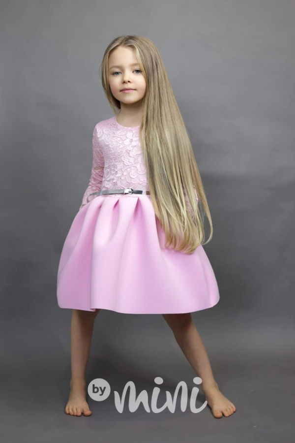 Luxury Marshmallow dress - růžové dívčí šaty