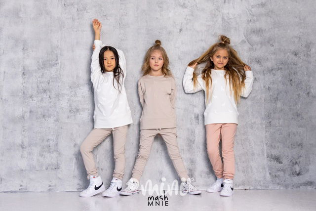 WOLF SOUL puff mikina beige