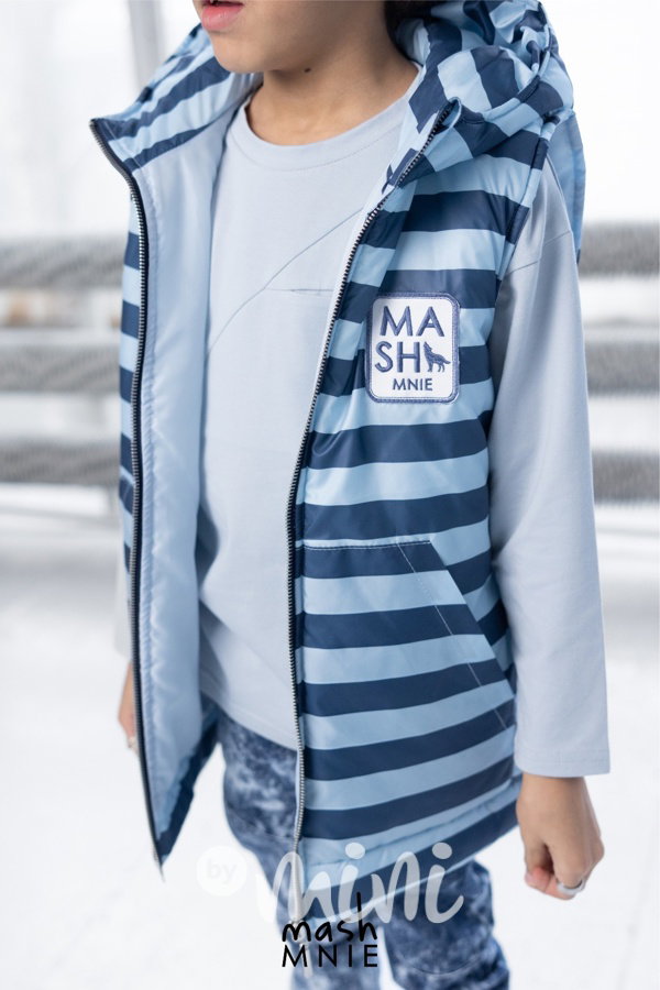 Longsleeve triko WOLF SOUL blue *MashMnie*
