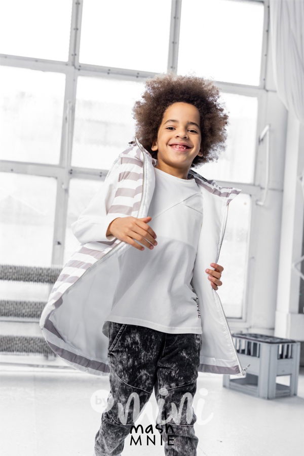 Pruhovaná vesta WOLF SOUL beige *MashMnie*