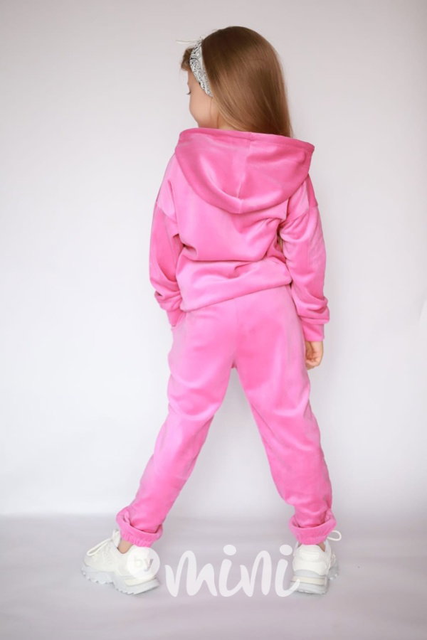 Velur růžová comfy souprava