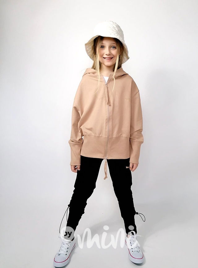 Béžová mikina s širokými náplety